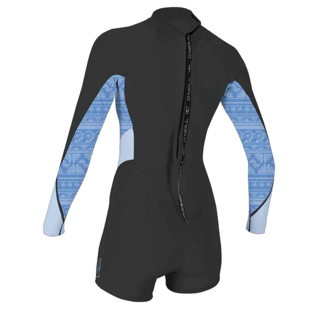 O'Neill Womens Bahia 2/1mm Longsleeve Shortie Temperd Steel Surf