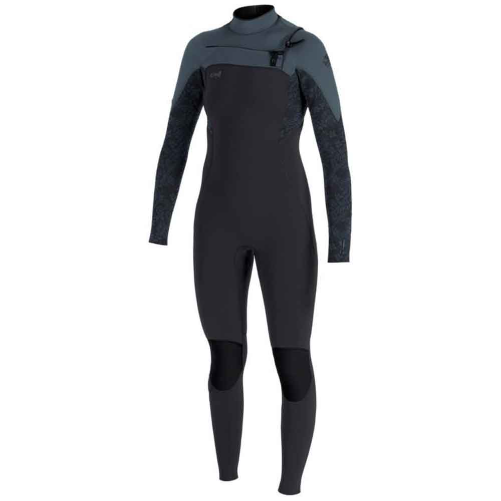 O'Neill Womens Epic 4/3mm Chest Zip Full Temperd Steel Surf