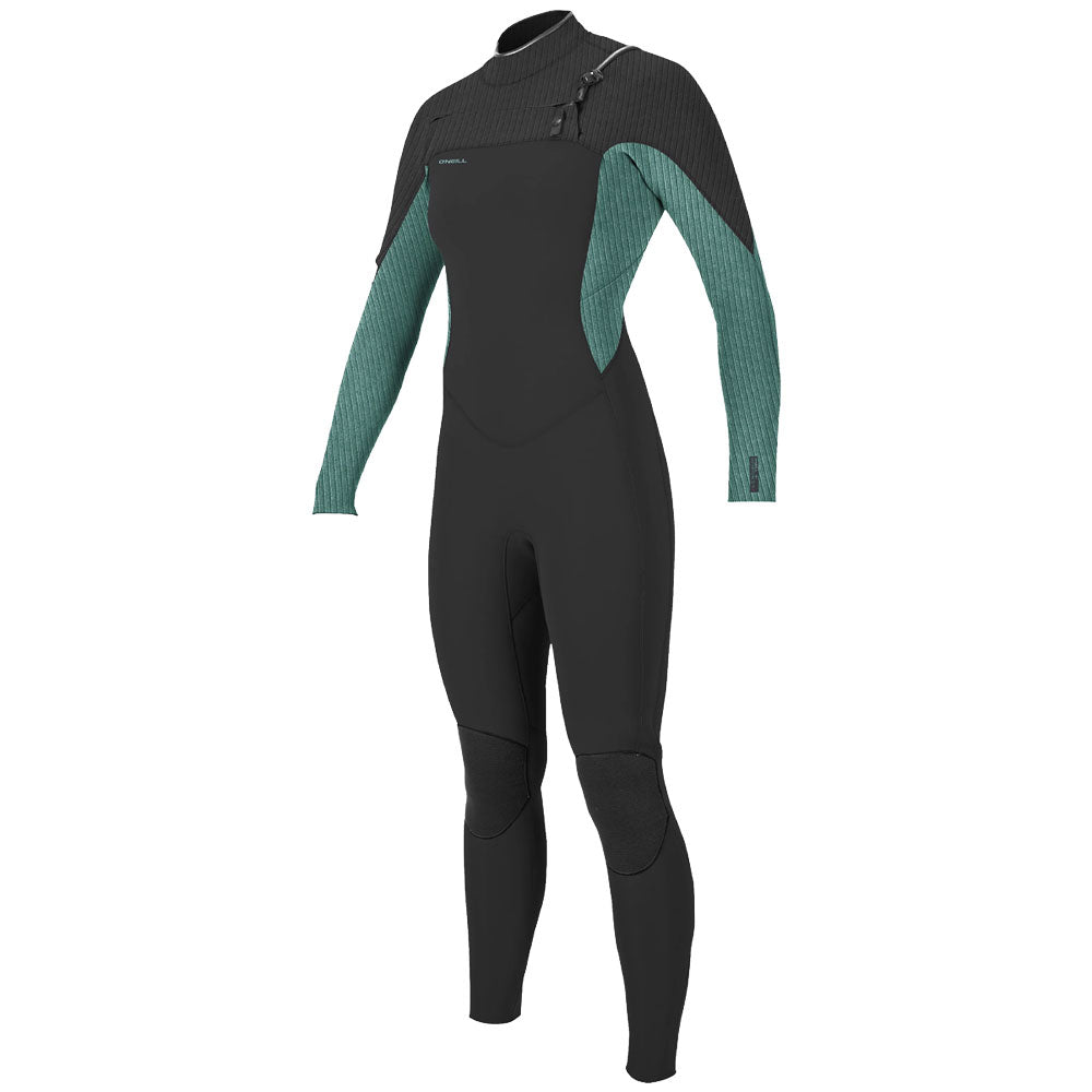 O'Neill Womens Hyperfreak 4/3+mm CZip Wetsuit  - Raven/Bristol