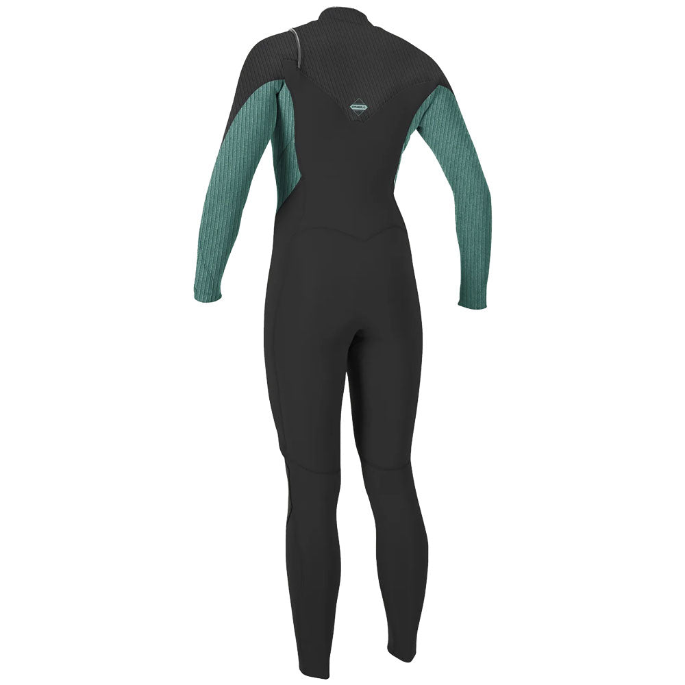 O'Neill Womens Hyperfreak 4/3+mm CZip Wetsuit  - Raven/Bristol