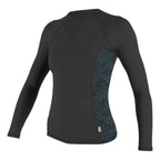 O'Neill Womens Hyperfreak Skins Rash Guard Temperd Steel