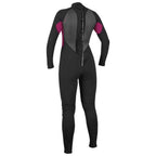 O'Neill Womens Reactor-2 3/2mm Back Zip Full Black / Punk Pink