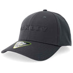 Oakley Bark Embossed Hat Pitch Black/Flame Red