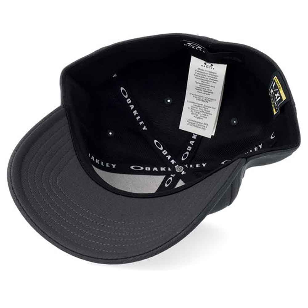 Oakley Bark Embossed Hat Pitch Black/Flame Red