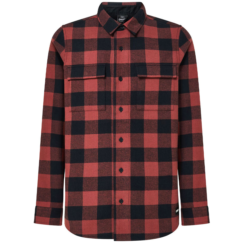Red and black checkered shirt on a white background