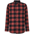 Red and black checkered shirt on a white background