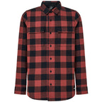 Red and black checkered shirt on a white background