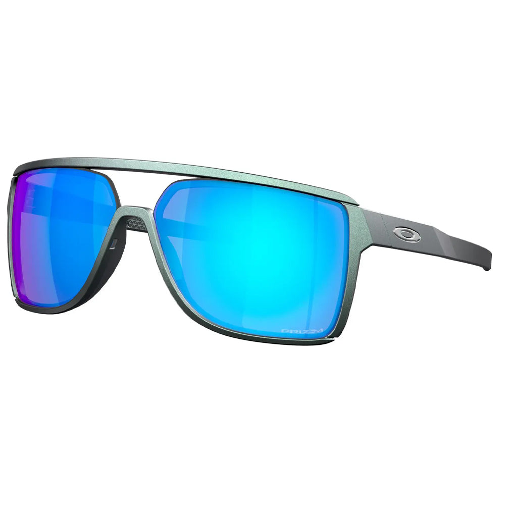 Oakley Castell Matte Silver Blue With Prizm Saphire Lens Ocean Sports Boardridersguide