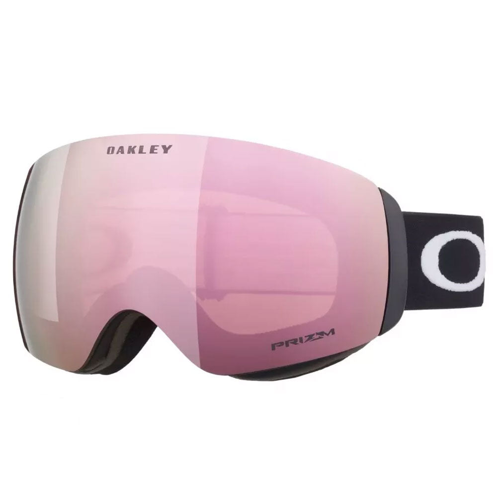Oakley Flight Deck M Matte Black Prizm Rose Gold Lens Snow Goggle