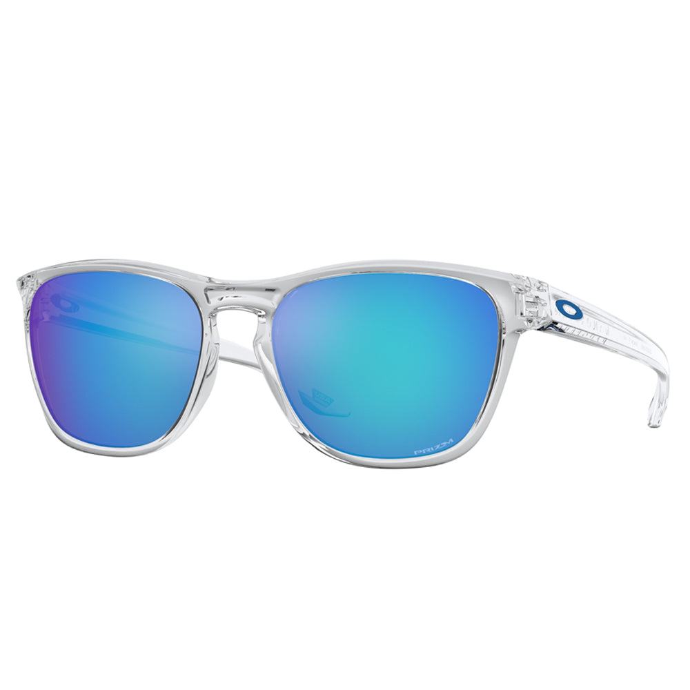 Oakley Manorburn Glasses - Polish Clear With Prizm Sapphire Lens