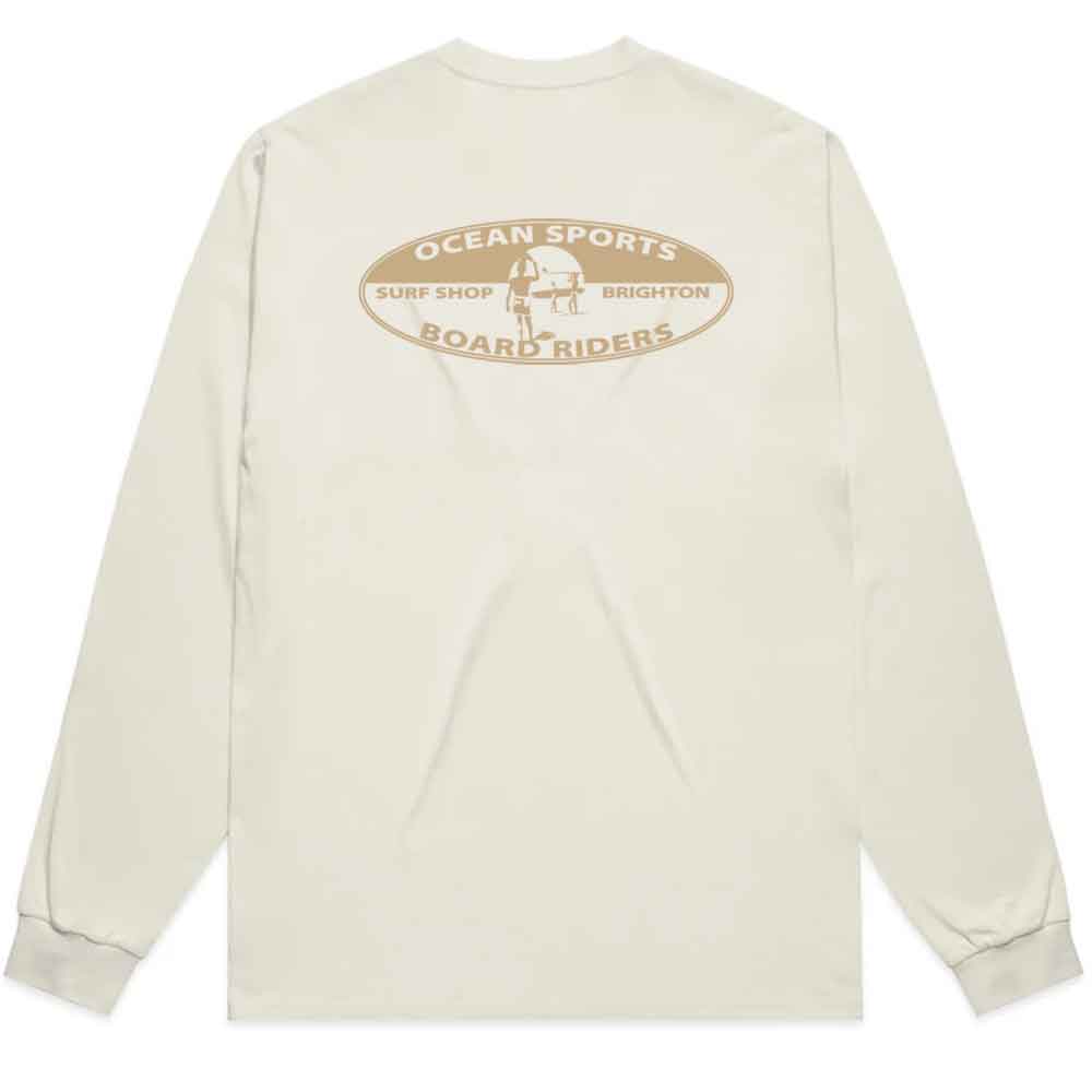 Ocean Sports Board Riders Heavy Long Sleeve Tee Ecru
