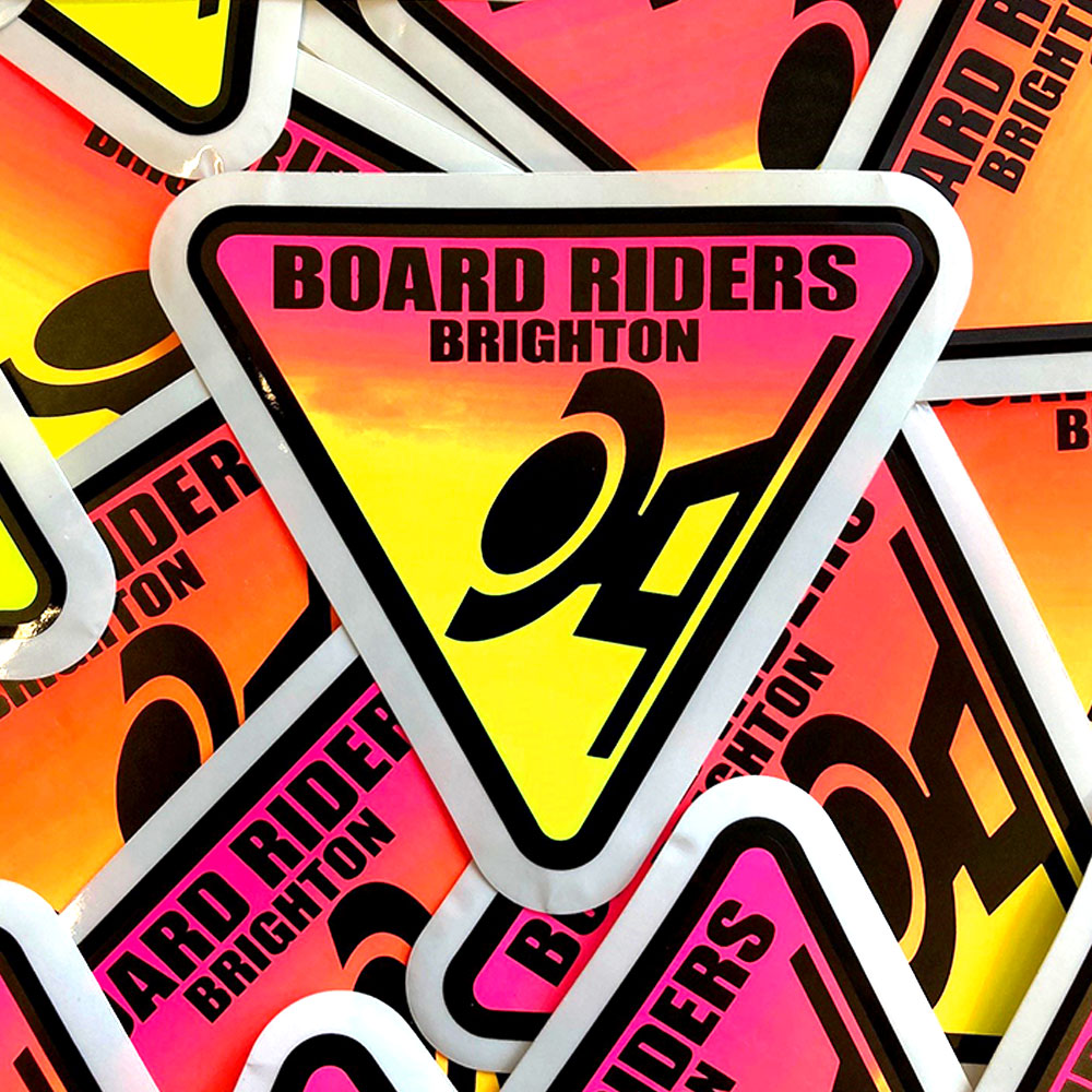 Board Riders Brighton Tri Logo Sticker – Ocean Sports Boardridersguide