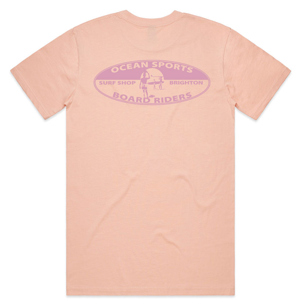 Ocean Sports Board Riders Tonal Tee Pale Pink