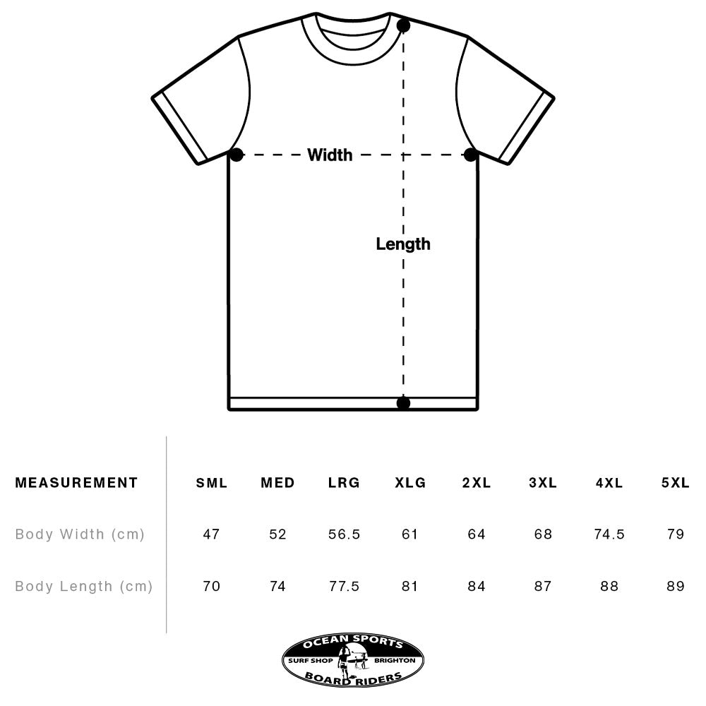 Ocean Sports Board Riders Locals T Shirt White