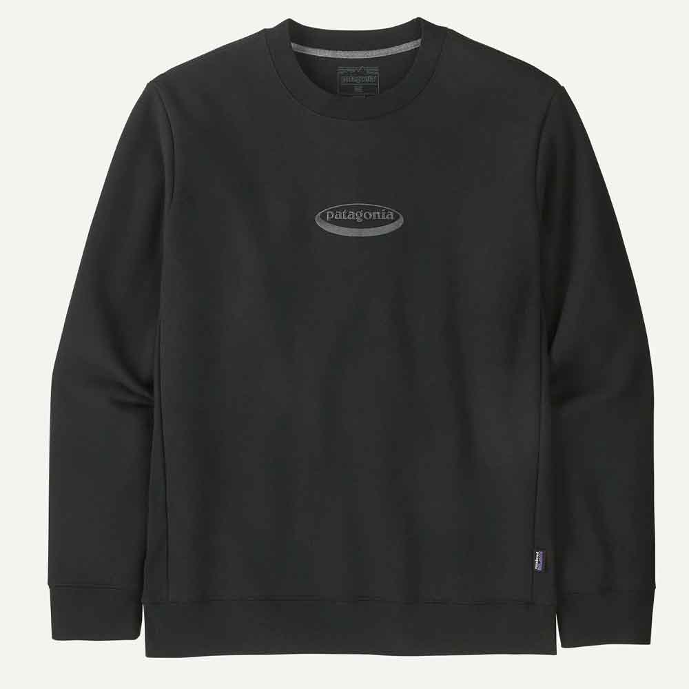 Patagonia 95 Oval Logo Uprisal Crew Sweatshirt Black