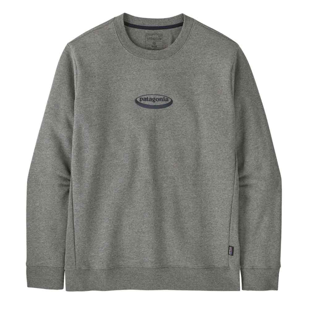 Patagonia 95 Oval Logo Uprisal Crew Sweatshirt Gravel Heather