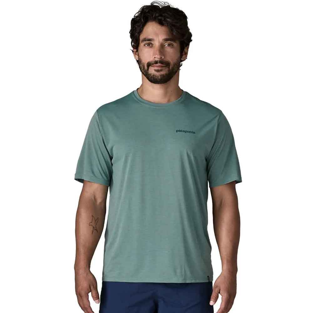 Patagonia Cap Cool Daily Shirt Boardshort Logo Blue Sage X-Dye