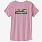 Patagonia Cap Cool T-Shirt  - Boardshort Logo: Milkweed Mauve