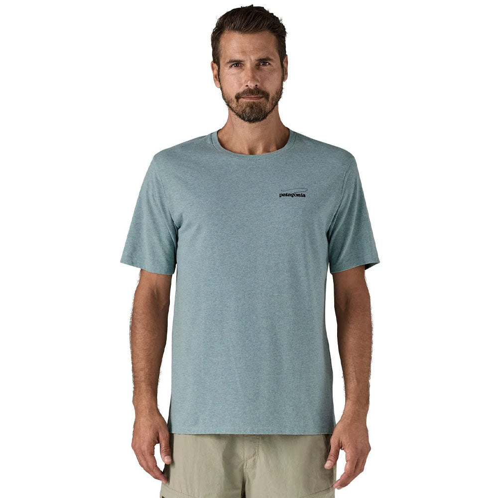 Patagonia Casting Logo Responsibili Tee - Thermal Blue