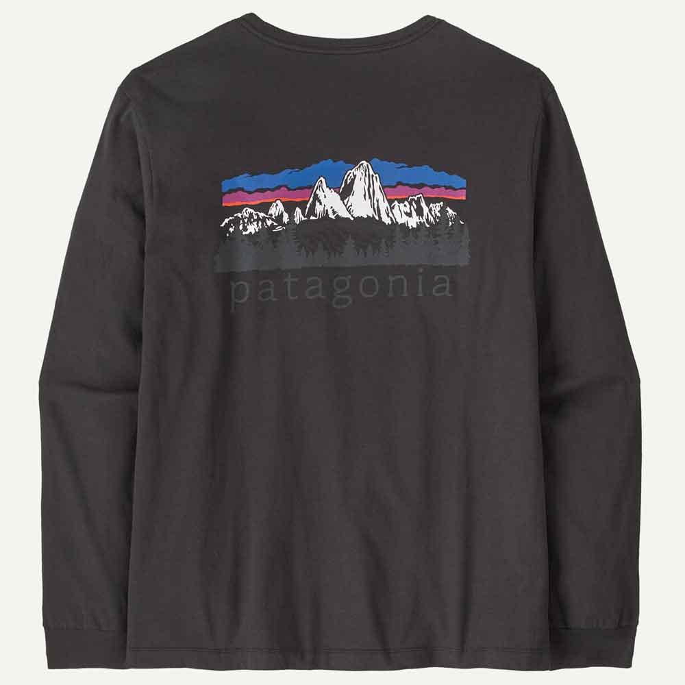 Patagonia Fitz Roy Foothills Longsleeve T Shirt Ink Black