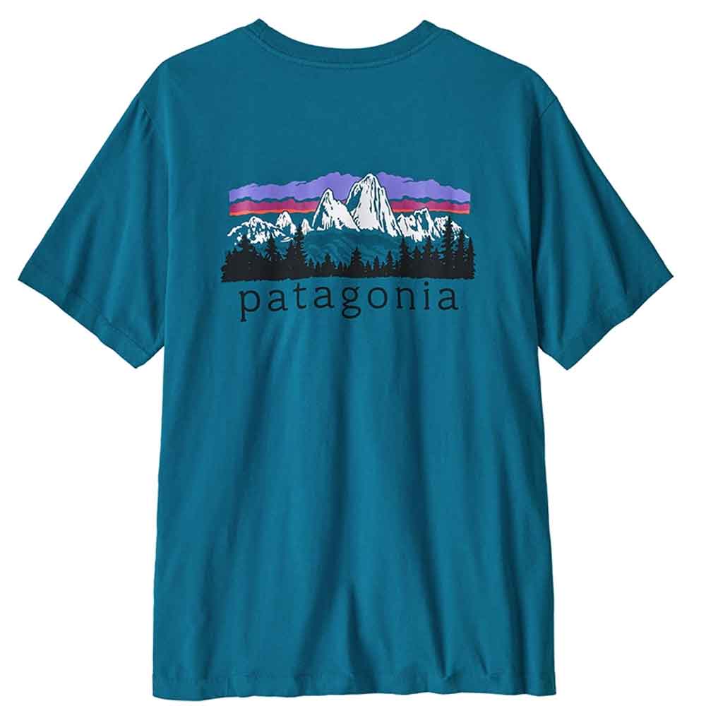 Patagonia Fitz Roy Foothills T Shirt Glacial Blue