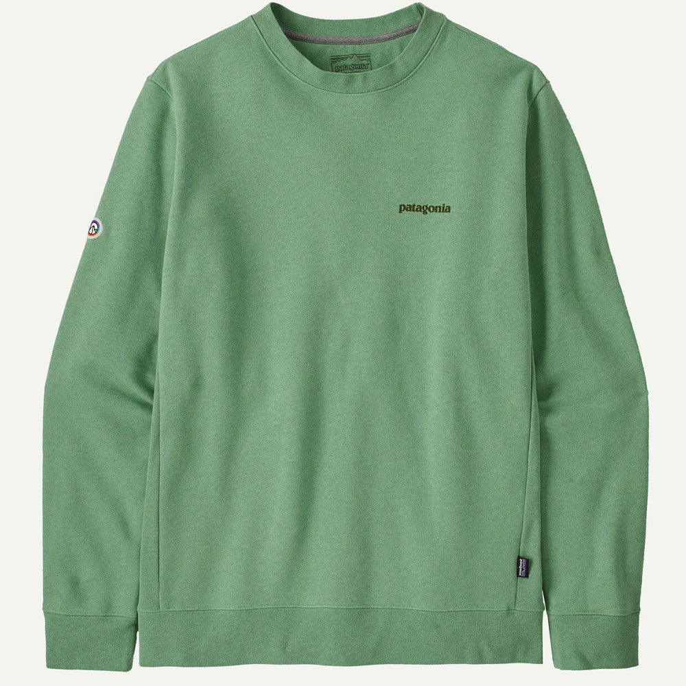 Patagonia Fitz Roy Icon Uprisal Crew Sweatshirt Ellwood Green