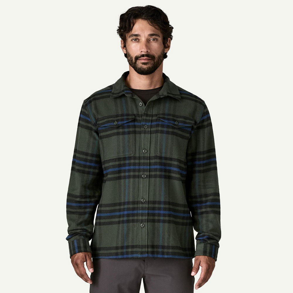 Patagonia Fjord Flannel Shirt Catch Old Growth Green