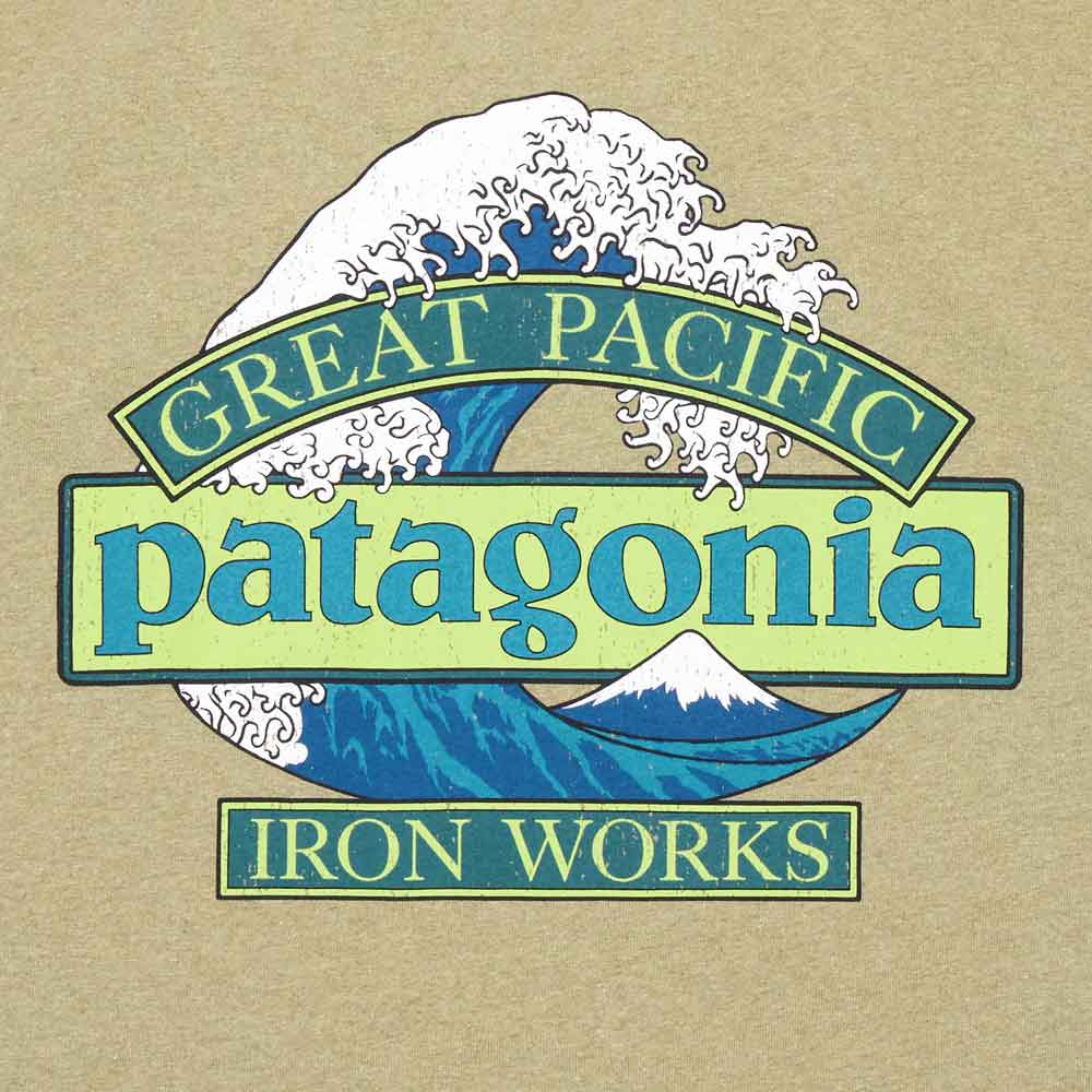 Patagonia Great Waves Responsibili Tee Gumtree Green