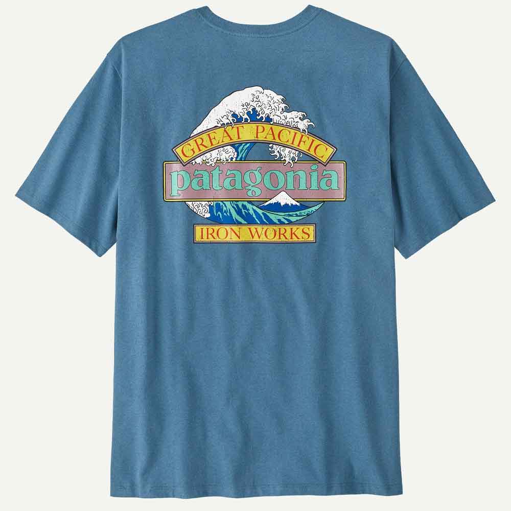 Patagonia Great Waves Responsibili Tee Shore Blue