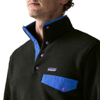 Patagonia LW Synch Snap-T Pull Over Fleece Black w/P6 Blue