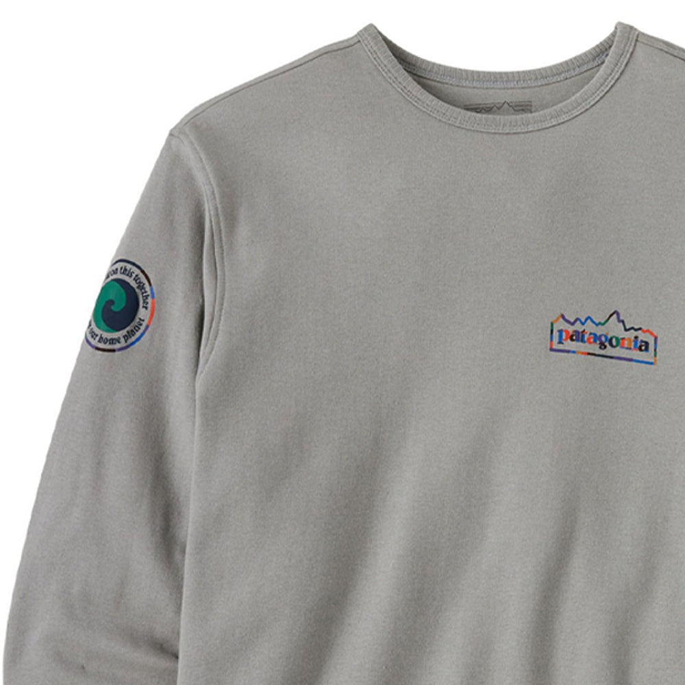 Patagonia LW Unity Fitz Wildrise Crew Sweatshirt - Salt Grey