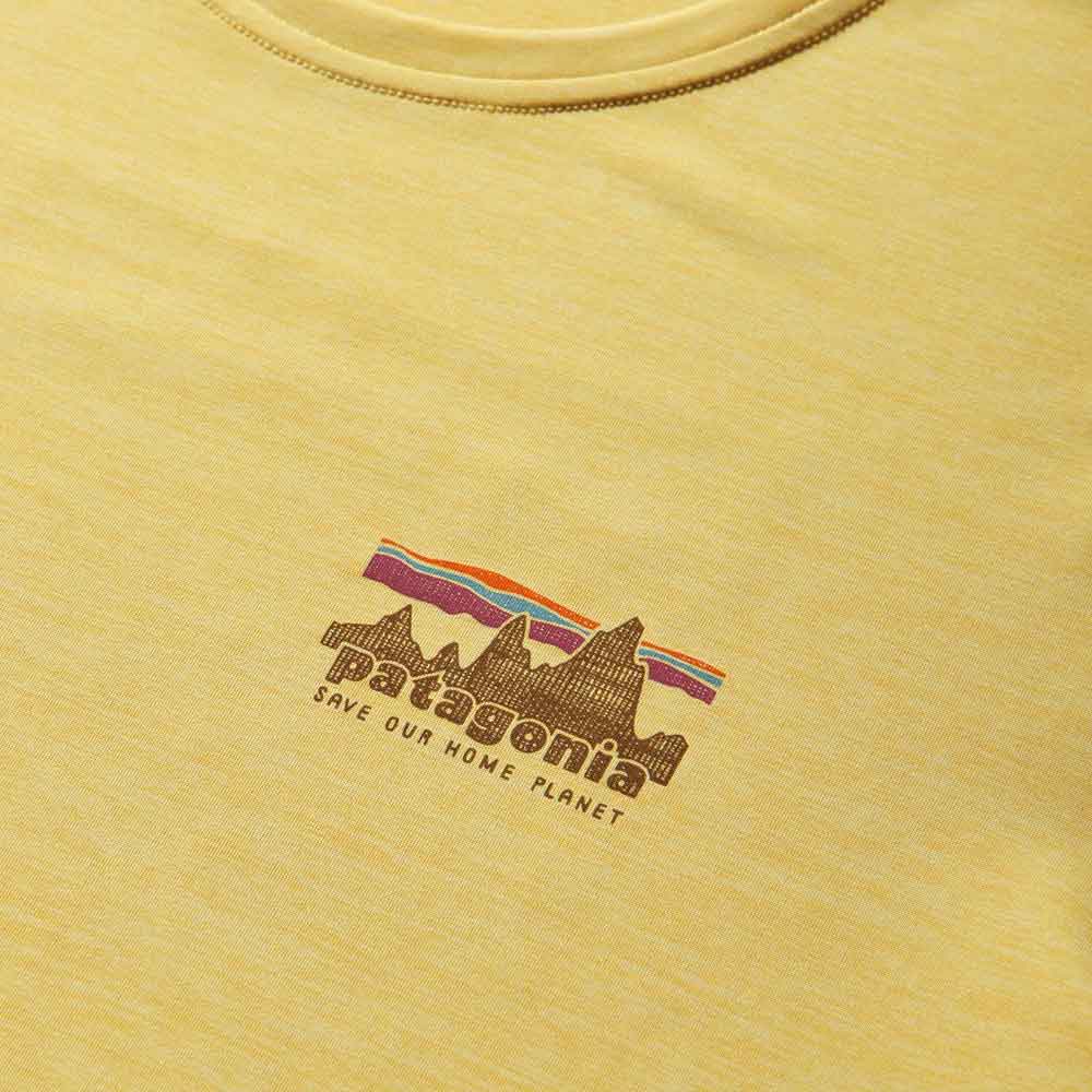 Patagonia Long Sleeve Cap Cool Daily 73 Skyline Limestone Yellow