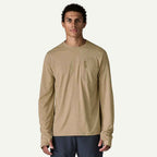 Patagonia Long Sleeve Cap Cool Sun Shirt Light Seabird
