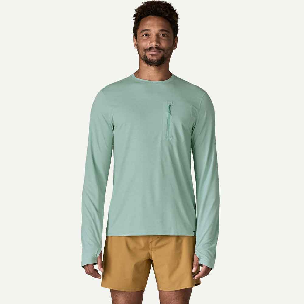 Patagonia Long Sleeve Cap Cool Sun Shirt Thin Ice