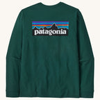 Patagonia Long Sleeve P-6 Logo Responsibili-Tee Cascade Green
