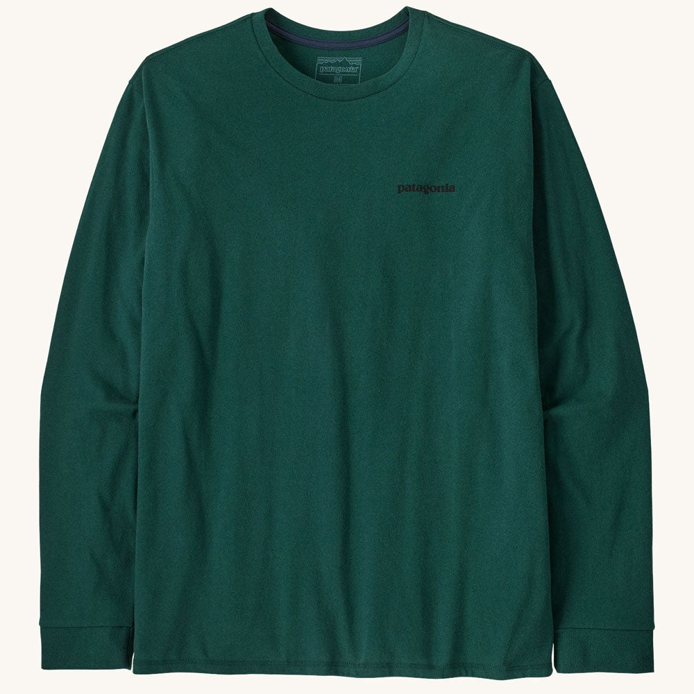 Patagonia Long Sleeve P-6 Logo Responsibili-Tee Cascade Green