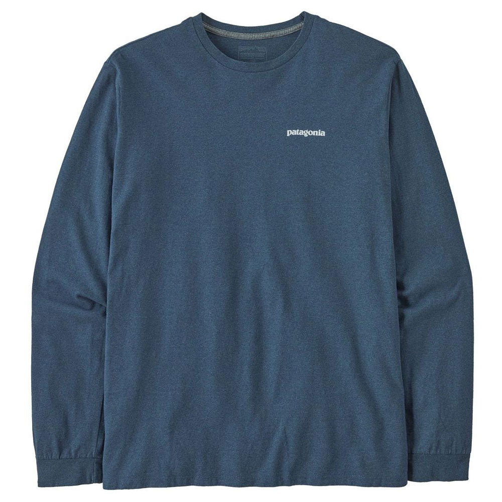 Patagonia Long Sleeve P-6 Logo Responsibili-Tee Current Blue