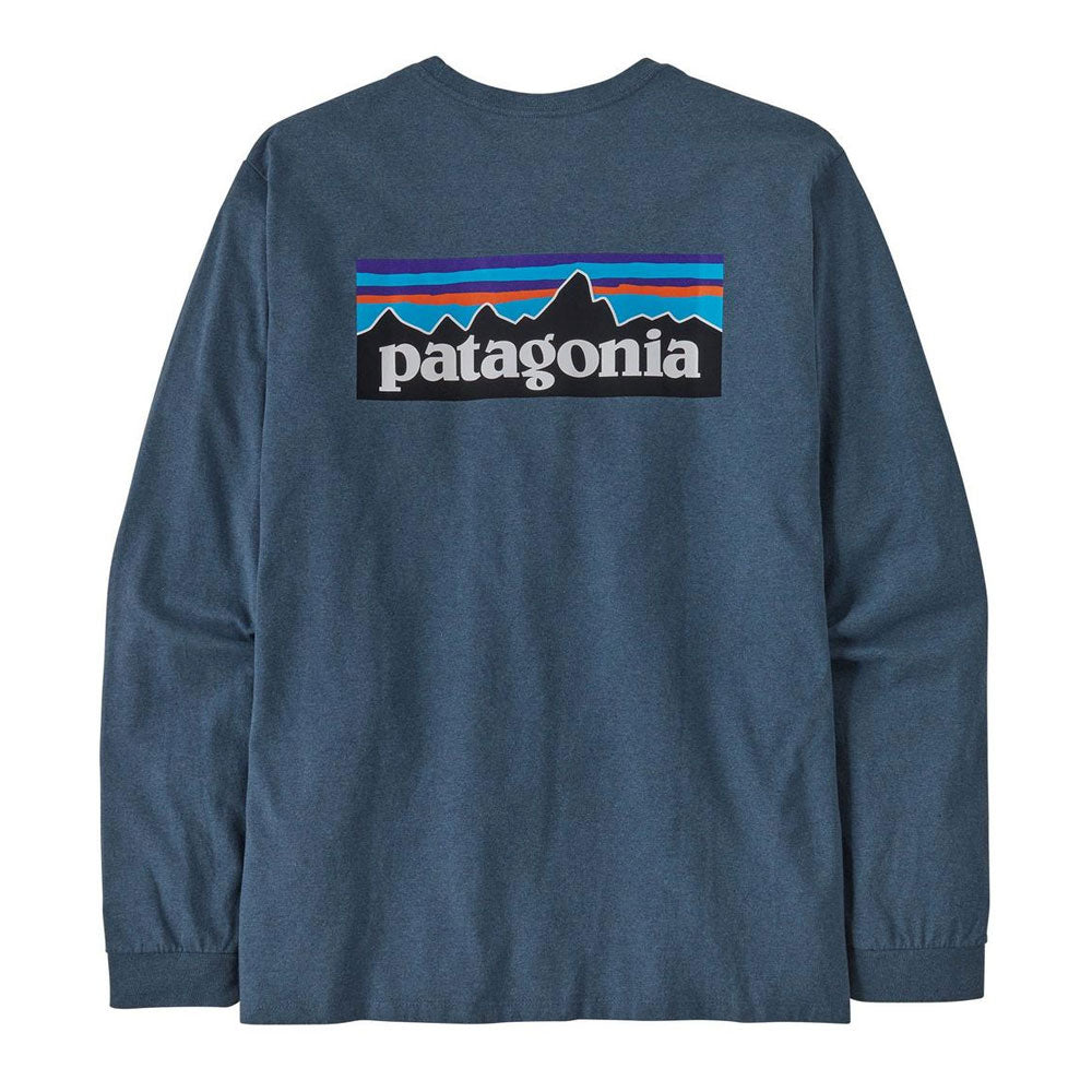 Patagonia Long Sleeve P-6 Logo Responsibili-Tee Current Blue