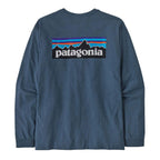 Patagonia Long Sleeve P-6 Logo Responsibili-Tee Current Blue