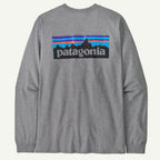 Patagonia Long Sleeve P-6 Logo Responsibili-Tee Gravel Heather