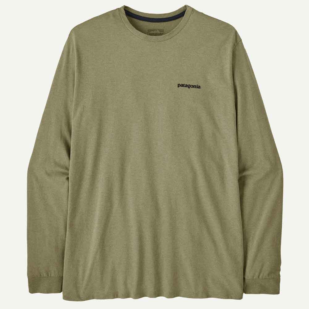 Patagonia Long Sleeve P-6 Logo Responsibili Tee Gumtree Green