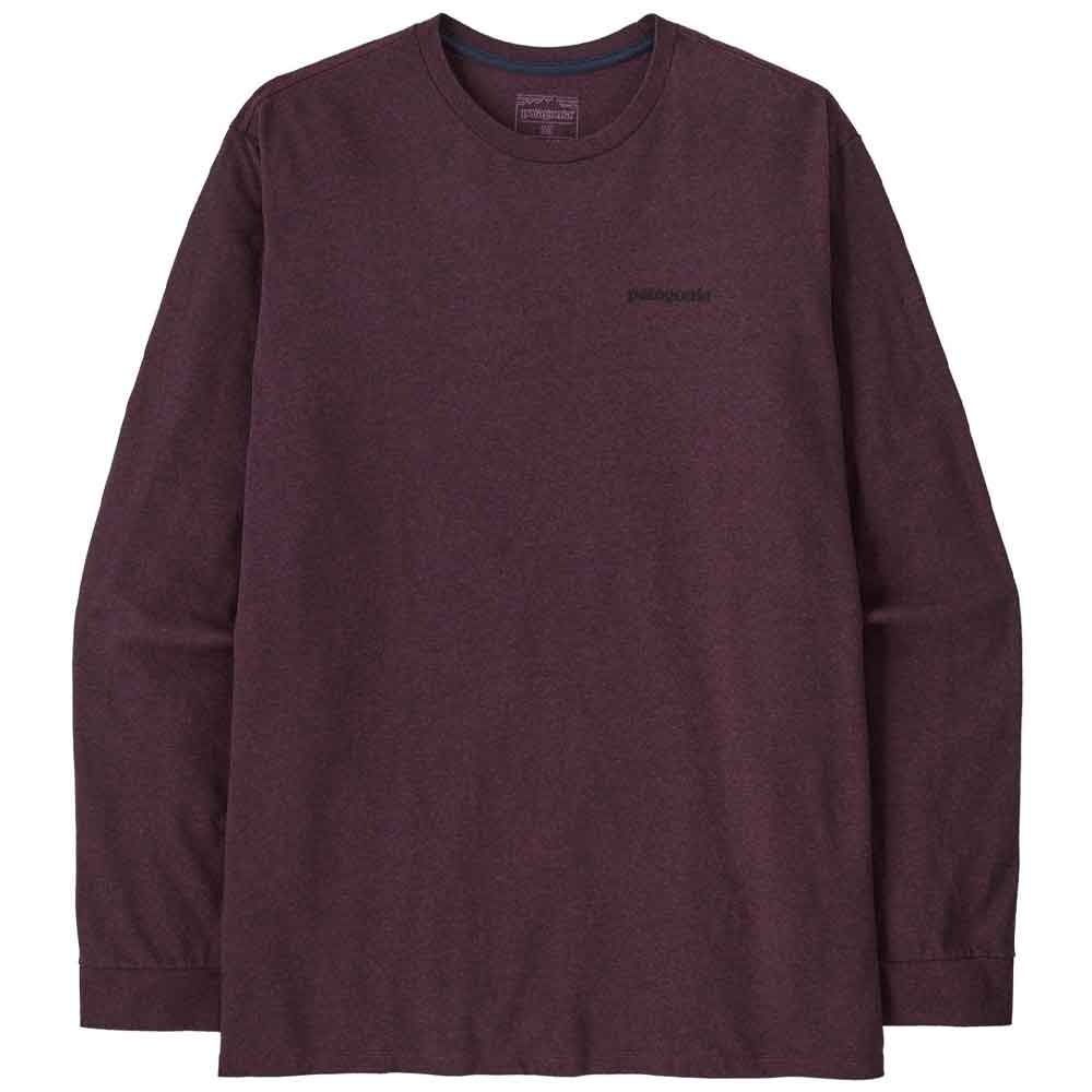 Patagonia Longsleeve P-6 Logo Responsibili-Tee Berry Fig