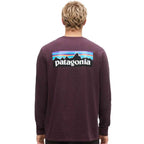 Patagonia Longsleeve P-6 Logo Responsibili-Tee Berry Fig
