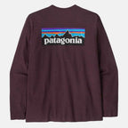 Patagonia Longsleeve P-6 Logo Responsibili-Tee Berry Fig