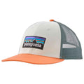 Patagonia P-6 Logo LoPro Trucker Hat White Peach Sherbert