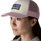 Patagonia P-6 Logo Trucker Hat White Quiet Violet