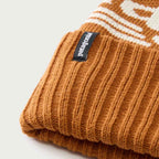 Patagonia Powder Town Beanie Hut Tripper Logo Cinnamon Brown