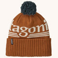 Patagonia Powder Town Beanie Hut Tripper Logo Cinnamon Brown