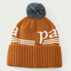 Patagonia Powder Town Beanie Hut Tripper Logo Cinnamon Brown