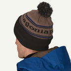 Patagonia Powder Town Beanie Park Stripe Marlow Brown